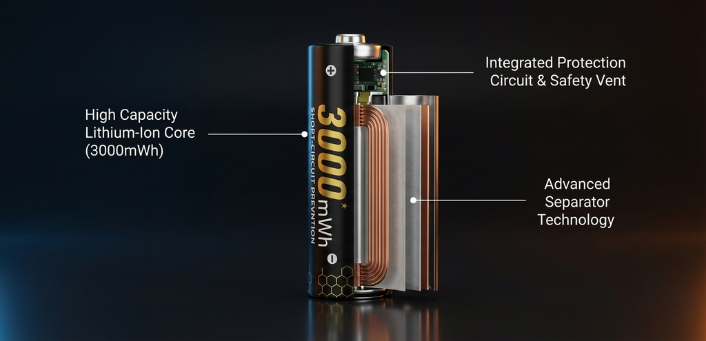 High-Performance AAA-AA 3600mWh Lithium Kit